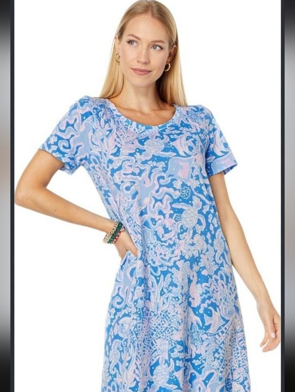 Lilly Pulitzer Lilly Cody Shirt Dress 100% Pima Cotton Mini Sz XL Beachy Costal